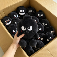 En stock : Jouets en peluche mignons et câlins, anti-stress, en forme de bombe de dessin animé, 8 pouces, pour machine à griffes et jeux d'arcade