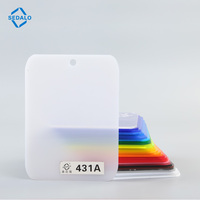 Plaque acrylique PMMA semi-transparente blanc laiteux 431A, sur mesure en usine, pliage à chaud, antistatique, résistante aux UV, découpe de verre organique