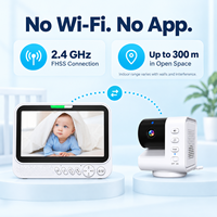 Kit Monitor Bayi 7 Inci 720P dengan Kamera, Layar Orang Tua, Dua Adaptor Daya, Kabel USB, dan Buku Panduan Pengguna ABM790