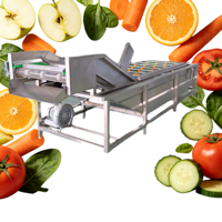 Multifunctionele automatische belletjeswasmachine voor restaurant/boerderijgebruik, geschikt voor het reinigen van fruit, groenten en zeevruchten