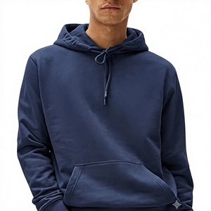 Sudadera con Capucha de Invierno Bordada, 80% Algodón, 20% Poliéster, Hombros Caídos, Cuello Cruzado, Puños y Dobladillo Acanalados, Verde Polvo - Product Image 2