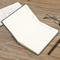 Carnet d'affaires minimaliste transfrontalier avec couverture en similicuir, impression de logo personnalisable ; Bloc-notes de bureau d'entreprise épaissi