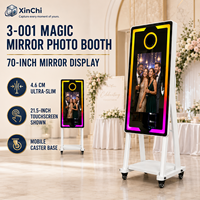 Meilleur miroir tactile de 32 pouces pour photomaton de mariage, compatible avec les appareils photo reflex/appareils photo, impression instantanée, en vente