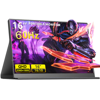 Moniteur portable 16 pouces 100% SRGB 350 Nits 2560 X 1600 pour le jeu, directement de l'usine