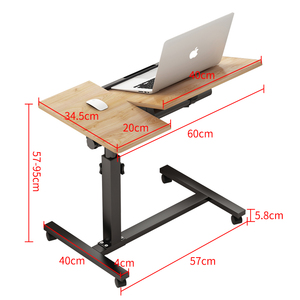 Support d'ordinateur portable mobile avec plateau inclinable pour <span class=keywords><strong>lit</strong></span>, <span class=keywords><strong>table</strong></span> avec roulettes, <span class=keywords><strong>réglable</strong></span> <span class=keywords><strong>en</strong></span> <span class=keywords><strong>hauteur</strong></span> pour ordinateur portable, <span class=keywords><strong>lit</strong></span>, canapé, <span class=keywords><strong>table</strong></span> d'appoint - Product Image 5