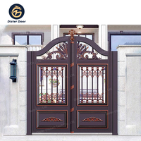 Fabricant chinois porte décorative en aluminium découpée au laser porte en métal conceptions de porte d'allée perforée pour la décoration murale