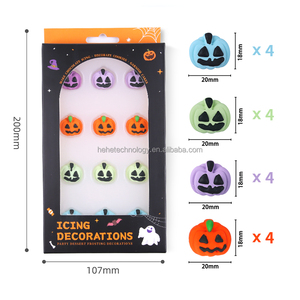 4 colori spaventoso zucca <span class=keywords><strong>di</strong></span> Halloween decorazioni <span class=keywords><strong>di</strong></span> glassa 3D caramelle decorazioni <span class=keywords><strong>di</strong></span> glassa reale <span class=keywords><strong>pasta</strong></span> <span class=keywords><strong>di</strong></span> <span class=keywords><strong>zucchero</strong></span> a velo fondente per arte della <span class=keywords><strong>torta</strong></span> del partito - Product Image 4