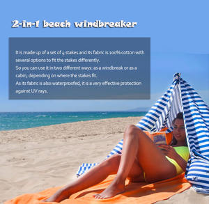 Grande e leggero compatto pieghevole palo in legno di poliestere riparo da sole spiaggia campeggio spiaggia giacca a vento <span class=keywords><strong>tenda</strong></span> schermo - Product Image 6