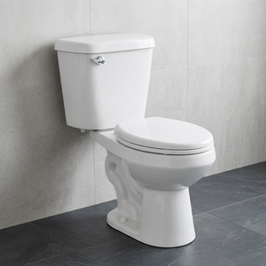 WC à poser au sol Vistaar Ceramics, deux pièces, sans bride, à double chasse cyclonique - Product Image 3