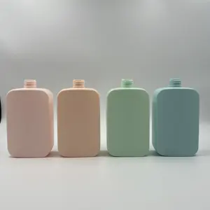 Aangepaste Huidverzorgingscrèmeflessen 300Ml 400Ml 500Ml Vierkante Shmapoo Plastic Flessen Met Pomp Voor Body Wash En Lotion Verpakking