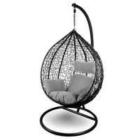 Chaise œuf suspendue en rotin moderne avec support, balançoires, panier à bascule, chaise-hamac, balcon, cour, jardin, mobilier d'extérieur