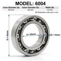 Rodamiento MLZ WM Marca 6004z, 6004 2rs 20x42x12mm, Rodamiento Cerámico 6004 Ze, Rodamientos de Una Hilera, Fabricantes de Rodamientos 6004 2rs