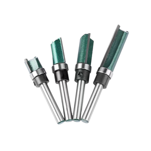 Cuchillas de carburo de 20mm de largo y 5/<span class=keywords><strong>8</strong></span> de diámetro, vástago <span class=keywords><strong>1</strong></span>/4, tipo de molino de extremo, patrón de carpintería, brocas de enrutador de corte al ras, fresa de madera - Product Image 1