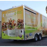 Impression d'autocollants en vinyle auto-adhésifs pour la personnalisation de food trucks, film de décalcomanie pour carrosserie de voiture et de bus, publicité extérieure