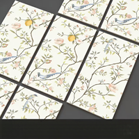 Carrelage de sol intérieur mat motif Magpie Citron 600x1200mm Antidérapant Design floral moderne