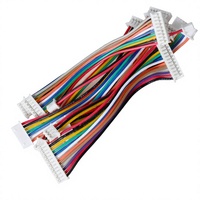 Fil de raccordement électronique coloré à double extrémité 28 AWG, pas de 125 mm, 2P-12P
