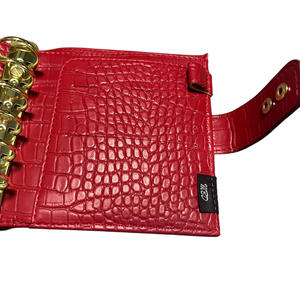 Planificador de Presupuesto Rojo con Diseño de Cocodrilo, Duradero, con 6 Anillas, Tamaños A5, A6 y A7, con Cierre Dorado, para la Organización Diaria del Presupuesto de Mujeres - Product Image 5