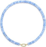 Collier ras du cou en pierre naturelle avec perles abacus, chaîne plaquée or, design de niche pour l'été et la plage, vente en gros pour femmes Woying