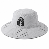 Chapeau Bob Unisexe d'Extérieur Anti-UV à Large Bord avec Logo Personnalisé Imprimé et Trous Respirants pour la Pêche et la Plage OEM