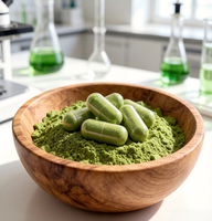 Kapsul Ekstrak Daun Moringa Oleifera Vegan Bersertifikat GMP Label Pribadi 60 Kapsul Dewasa Bebas Gluten Pengatur Energi Imunitas
