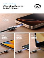 Câble USB C vers USB C LISEN 240W, cordon de charge rapide PD 100W, câble de charge haute puissance type C, câble de données pour iPhone, MacBook, Samsung