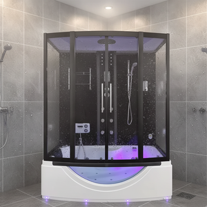 Cabine de <span class=keywords><strong>douche</strong></span> hammam préfabriquée, unité de <span class=keywords><strong>douche</strong></span> <span class=keywords><strong>capsule</strong></span>, bain de massage spa, sauna prêt à l'emploi - Product Image 1