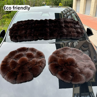 Coussin de siège de voiture en fourrure de renard, écologique, en fourrure de renard véritable, pour conducteur, pour véhicule