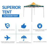 Tonnelle pliable en aluminium robuste de 3x3m (10x10ft) personnalisée pour stand alimentaire, marché et salons professionnels