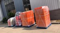 Cage de transport portable en PP orange de type H pour poulets et canards, 96x56x27cm, pour 12-15 poulets