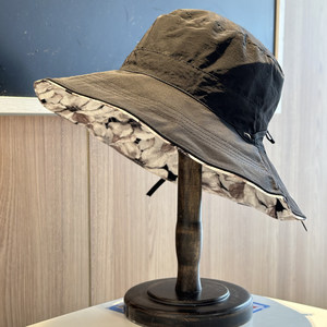 Chapeau de pêcheur pliable double face pour femme, chapeau d'été à large bord pour la protection solaire, chapeau d'extérieur amincissant le visage - Product Image 6