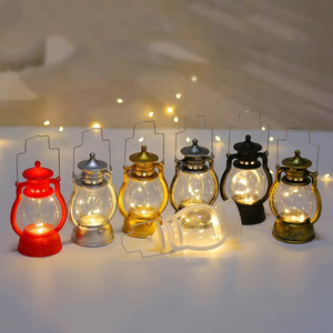 Yuyang Retro Portable Lamp Christmas Decorations Outdoor Camping Portable Lamp Garden Decorate Light Source Retro LED <b>Lantern</b> - Product Image 5