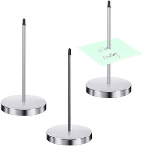 Porte-billets en acier argenté de haute qualité, porte-mémo en acier, porte-reçus, porte-notes, porte-votes, fourchette, accessoire de bureau - Product Image 4
