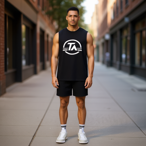 Camiseta sin mangas personalizada para hombre, 100% algodón, cuello redondo, estilo oversized, para gimnasio, musculación, ropa de calle, para verano. - Product Image 2