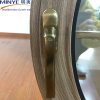 Ventana Ovalada y Redonda Moderna para Villa con Persiana de Ventana Tipo Luna, Marco de Aleación de Aluminio, Ventanas Circulares de Vidrio Abatibles Horizontalmente