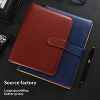 Carnet à feuilles mobiles détachable pour affaires transfrontalières, vente en gros, format A5, avec fermeture magnétique, couverture en PU, bloc-notes B5, carnet de notes de bureau, cadeau
