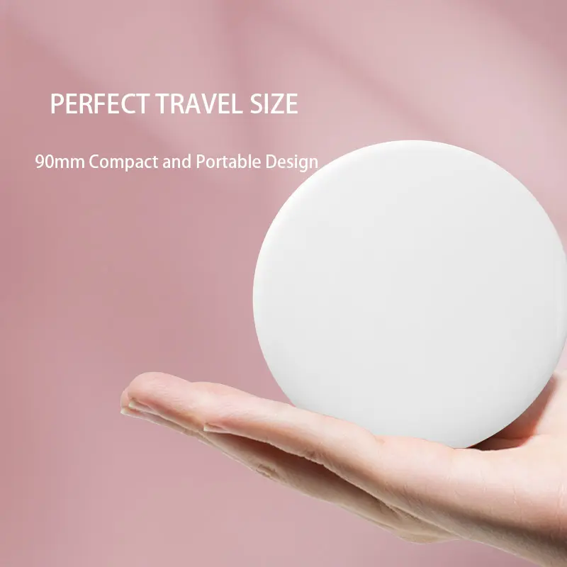 Travel Smart Rechargeable Makeup Mirror Custom Logo Portable Pocket Mirror With light
