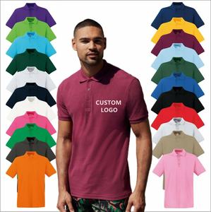 LOGO personnalisé polos décontractés de haute qualité pour hommes, polo uniforme à manches courtes 100% coton imprimé piqué - Product Image 1