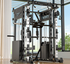Máquina Smith Multifuncional Todo en Uno de Acero Inoxidable con Rack de Sentadillas, Polea Superior y Ejercitador de Pecho para Uso Doméstico y Comercial - Product Image 2