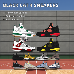Zapatillas Deportivas de Baloncesto para Hombre, Modelo Black Cat 4, en Colores Púrpura Zafiro, Rojo, Blanco Cemento, Amarillo Sail Tour, Zapatillas 4S, Sneakers para Exteriores - Product Image 2