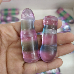 Paraiba non taillée et 18 #   Matériaux bruts de corindon bicolore, pierres précieuses synthétiques brutes pour la fabrication de pierres précieuses en vrac - Product Image 5