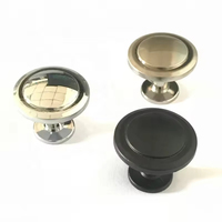 Kenop Kabinet Seng-nikel, Perlengkapan Furnitur, Kenop Kabinet Dapur dan Kenop Laci Bulat dengan Diameter
