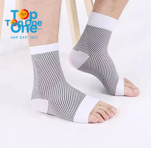 Top One Open Toe Cheville Compression Sleeve Attelle de soutien pour la fasciite plantaire avec des chaussettes de compression confortables - Product Image 3
