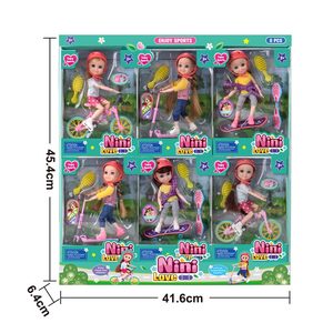 EPT adorabile bambola realistica con articolazioni mobili set di bambole con skateboard - Product Image 1