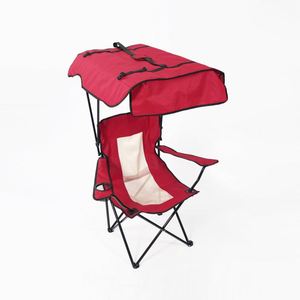 Foldable Lightweight Camping Chair with Metal Frame and Sun Shade - Product Image 2