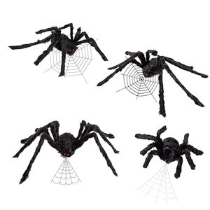 Siyah kırmızı gözler ve şenlikli cadılar bayramı dekor için uzun ayaklar örümcekler ile yeni cadılar bayramı parti süslemeleri beyaz örümcek ağı - Product Image 4