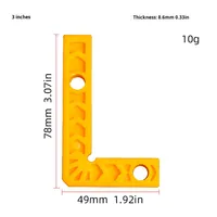 Règle de positionnement à angle droit Yunbei pour le travail du bois, 3 pouces/6 pouces, outil de marquage et de fixation triangulaire en plastique en forme de L