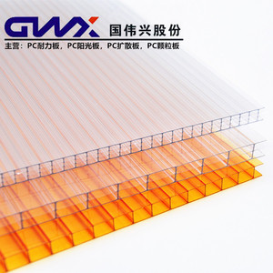 Guoweixing Pc Sunlight Sheet Double Layer 5800mm Customizable For Skylight Awnings Carport Partitions - Product Image 2
