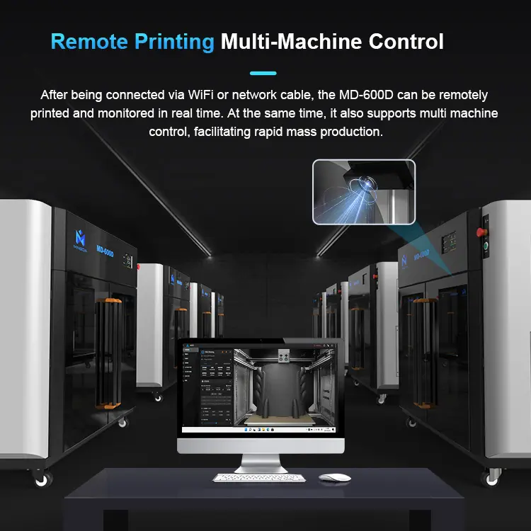 Mingda MD-600D Hoge Snelheid Speciale Aanbieding Klipper Groot Formaat 600Mm 1000Mm Klipper Dual Nozzle Professionele Fdm 3d Printer Prijs