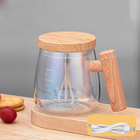 Tasse à café mélangeuse automatique électrique portable de 400 ml, tasse à café mélangeuse automatique avec chauffe-tasse