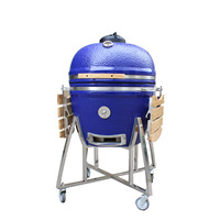 Parrilla Argentina Personalizada Auplex, Parrilla Kamado de Cerámica Big Joe de 27 Pulgadas, Parrilla de Carbón para Ahumar, Barbacoa para Exteriores Beefmaster Garden